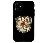 Lets Ski Vintage Skieur Rétro Amateur de Ski Amateur Hiver Coque pour iPhone 11