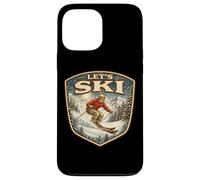 Lets Ski Vintage Skieur Rétro Amateur de Ski Amateur Hiver Coque pour iPhone 13 Pro Max