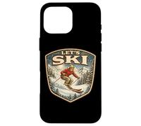 Lets Ski Vintage Skieur Rétro Amateur de Ski Amateur Hiver Coque pour iPhone 16 Pro Max