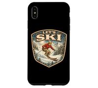 Lets Ski Vintage Skieur Rétro Amateur de Ski Amateur Hiver Coque pour iPhone XS Max