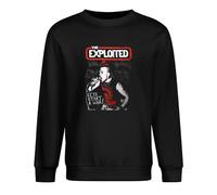 Let's Start A War by Exploited The Men's Long Sleeve Crewneck 100% Cotton Pullover Sweatshirts Black XXL