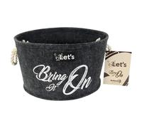 Lets Stuff It Stockage Chiens Panier de Jouets Anthracite 20x36cm Feutre