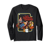 Lets Summon Demons Occult Retro Vintage Funny Adult Humor Manche Longue