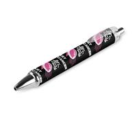 Lets Tackle Stylo à bille rétractable fin 0,5 mm pour homme et femme Motif cancer du sein