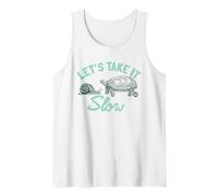 Let's Take It Slow Funny Snail Débardeur