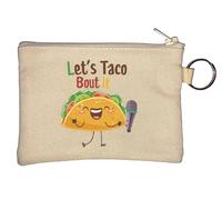 Let's Talk About It Porte-monnaie Motif taco Beige