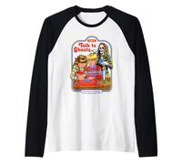 Let's Talk to Ghosts Demon Retro Vintage Funny Adult Humor Manche Raglan