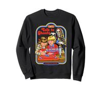 Let's Talk to Ghosts Demon Retro Vintage Funny Adult Humor Sweatshirt