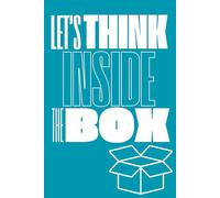 Let's Think Inside The Box (blue): Colorful blank lined notebook