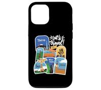 Let's Travel City Tags New York Paris World Traveler Coque pour iPhone 12/12 Pro
