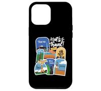 Let's Travel City Tags New York Paris World Traveler Coque pour iPhone 12 Pro Max