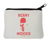 Let's Watch Scary Movies On Halloween Skull Art Porte-monnaie en néoprène Blanc 10 x 11 cm, blanc, Taille unique