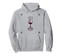 Let's Wine Down : DNA Helix Glass Humour Sweat à Capuche, Unisexe pour Adultes, Gris Chiné, XL