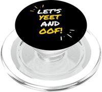 Let's Yeet and Oof Funny Video Game Meme Gift for Gamer Kids PopSockets PopGrip pour MagSafe