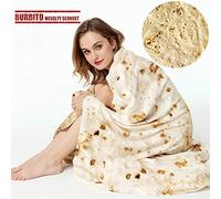LetsFunny Burrito Couverture Double Face pour Tortilla 2.0 - Couverture géante et réaliste en Flanelle pour Aliments - Cadeaux Amusants pour Adultes et Enfants (119,4 cm)
