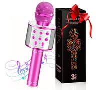 GeschenPark Cadeau Fille 4-12 Ans, Microphone Karaoké Bluetooth Micro Enfant Jouet Enfant 3-14 Ans Garcon Fille Cadeau Enfant 4-12 Ans Jouet Fille Cadeau d'anniversaire - Cadeau Noël