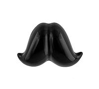 Letshelter | Patère Noire en céramique en Forme de Moustache Superbe pour radiateurs sèche-Serviettes, fabriquée artisanalement en Italie - Se Fixe Directement sur Le radiateur sèche-Serviettes