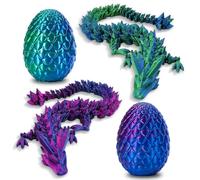 LETSHOLD 2 Pièces Œuf de Dragon Imprimé en 3D, Réaliste Mobile Dragon Figurines, Décoration Cadeau pour Noël, Pâques, Anniversaires (A)