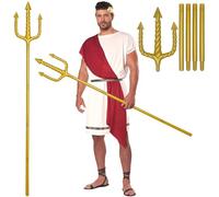 LETSHOLD Trident Poséidon 152 cm, Plastique Trident Armes Carnaval, Costume de Jeu de Rôle Diable pour Adultes Carnaval Halloween Thème Fête (A)