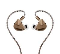 Letshuoer S12 Ultra Hi-Fi IEM 14,8 mm Grand pilote magnétique planaire Écouteurs filaires avec câble en cuivre plaqué argent (Moka, connecteur 3,5 mm/4,4 mm)