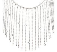 Letsinstyle 1 yard de Franges en Strass Scintillants Strass Ruban Gland Chaîne Garniture à Franges en Cristal Diamant pour Couture Artisanat Mariage Vêtements Accessoires