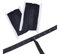 Letsinstyle 2 rouleau de 10 yards de Ruban à Boutons Pression Ruban Adhésif à Bouton Poussoir en Plastique Fermeture Éclair Noire à Pression pour Accessoires de Tissus 0.35(5) cm ((1) pouce).