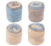 Letsinstyle 4 paquet de Laine Fairyland Cake Fil Léger et Doux à Dégradé de 100g /3.52 oz Crochet Tricot Fils Teints à la Main pour Écharpes Châles Couvertures et Vêtements : Créations Colorées