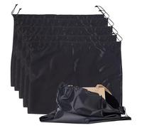 Letsinstyle 5 sac de Rangement Poussière en Soie Noire de 16 x 20cm Sac Poussière en Tissu Satiné avec Fermeture à Cordon Pochette de Rangement de Voyage pour Sacs à Main Bandoulière Chaussures