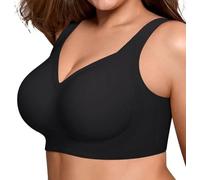 LetsJoli Soutien Gorge Sirelina sans Armature - Soutien-Gorge Push-up sans Armatures - Couverture complète - sans Coutures - Grande Taille (FR/ES, Alpha, XL, Regular, Noir)