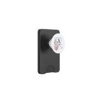 Letter A Initial Monogram Nurse Pink Roses Heart Stethoscope PopSockets PopWallet pour MagSafe