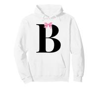 Letter B Coquette Monogram with Pink Bow Initial Name Sweat à Capuche