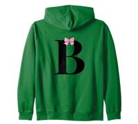 Letter B Coquette Monogram with Pink Bow Initial Name Sweat à Capuche