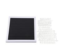 Letter Board,Message Plastic Letter Board Sign Changeable Numbers Black White DIY Wall Mounted Home Decor for Bedroom Living Room Porch,25cm x 25cm (White Frame)