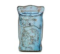 Letter Box Outdoor Wrought Iron Wall-Mounted Mailbox Villa Retro Old Wall-Mounted Letter Box Mailbox Postcard Box B27.5 * 39.5cm (C24.5 * 43.5cm)