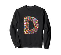Letter D Candy Rainbow Sprinkles Monogram Style Sweatshirt