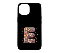 Letter E Candy Rainbow Sprinkles Monogram Men, Women, Kids Coque pour iPhone 15