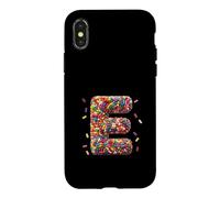 Letter E Candy Rainbow Sprinkles Monogram Men, Women, Kids Coque pour iPhone X/XS