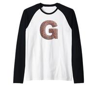 Letter G Candy Rainbow Sprinkles Monogram Men, Women, Kids Manche Raglan