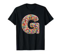 Letter G Candy Rainbow Sprinkles Monogram Men, Women, Kids T-Shirt