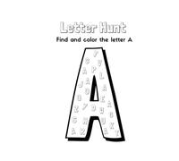 Letter Hunt: Find and Color the Letter A!: An Alphabet Activity Book to Help Kids Learn and Identify the Letter A Through Fun Coloring and Hunting Games