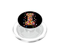 Letter I Candy Rainbow Sprinkles Monogram Men, Women, Kids PopSockets PopGrip pour MagSafe