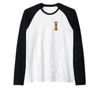 Letter I First Name Monogram Initial Leopard Print Manche Raglan