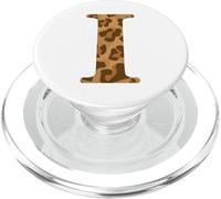 Letter I First Name Monogram Initial Leopard Print PopSockets PopGrip pour MagSafe