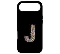 Letter J Candy Rainbow Sprinkles Monogram Style Coque pour iPhone Air