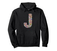 Letter J Candy Rainbow Sprinkles Monogram Style Sweat à Capuche