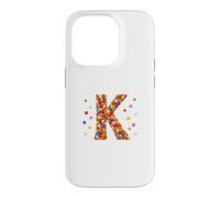 Letter K Candy Rainbow Sprinkles Monogram Men, Women, Kids Coque pour iPhone 14 Pro