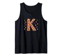 Letter K Candy Rainbow Sprinkles Monogram Men, Women, Kids Débardeur