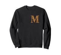 Letter M First Name Monogram Initial Leopard Print Sweatshirt
