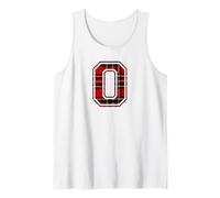 Letter O First Name Monogram Initial Tartan Print Débardeur