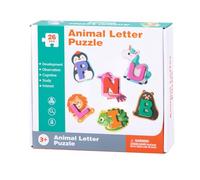 Letter Puzzle, Animal Puzzle, 26 Piece Alphabet Matching Game, Preschool Learning Toy for Kids, Educational Jigsaw with Storage Box, Travel Homeschool Kindergarten Gift, Multicolor